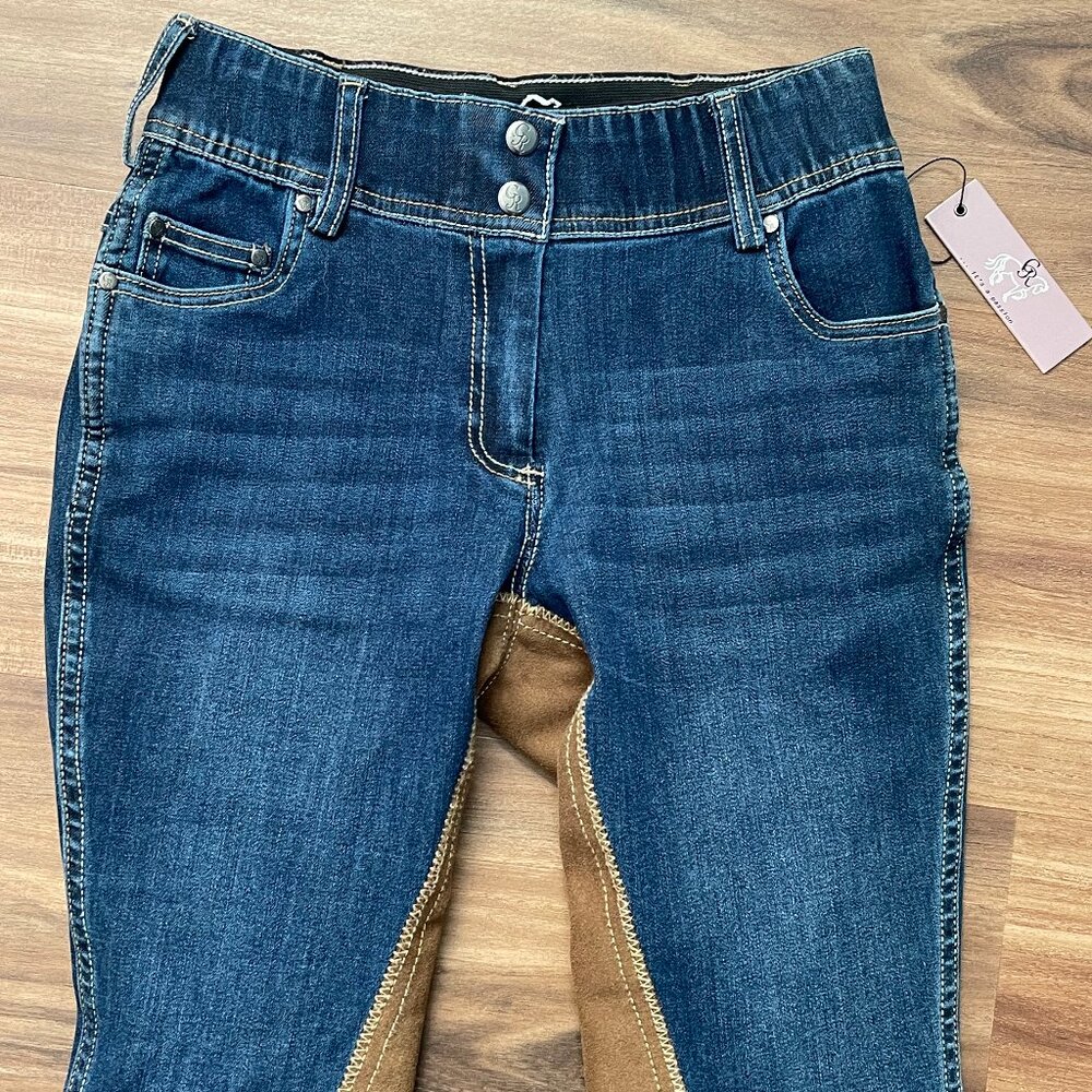 Goode Rider Women's Denim Full Seat Breeches - 24L - Picture 2 of 4